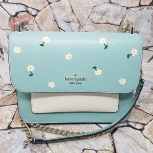 #bagsavenue fast ship purse Remi Daisy Embroidered Chain Crossbody kate spade